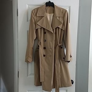 Calvin Klein tan trench coat